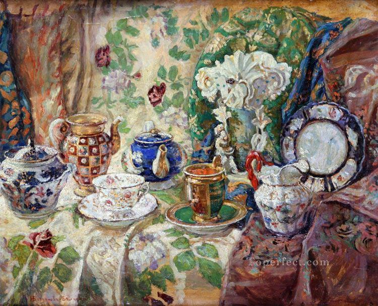 still life 2 Nikolay Bogdanov Belsky modern decor Oil Paintings